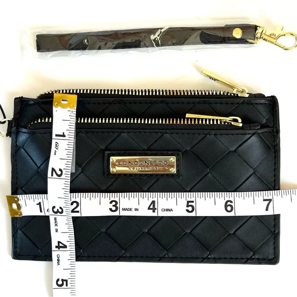 London Fog black wristlet